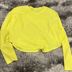Women's Yellow Long Sleeve Running Top